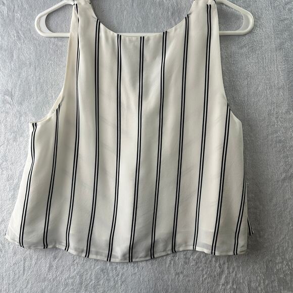 Club Monaco White Chevron Sleeveless Blouse – Size M - Picture 6 of 6